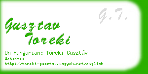 gusztav toreki business card